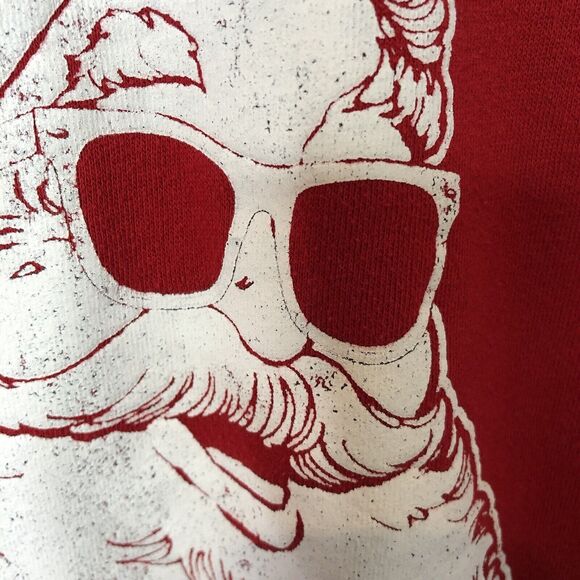 Holiday Time Men's Gangsta Rapper Red Santa Long Sleeve Sweatshirt Size 2XL - Picture 7 of 8